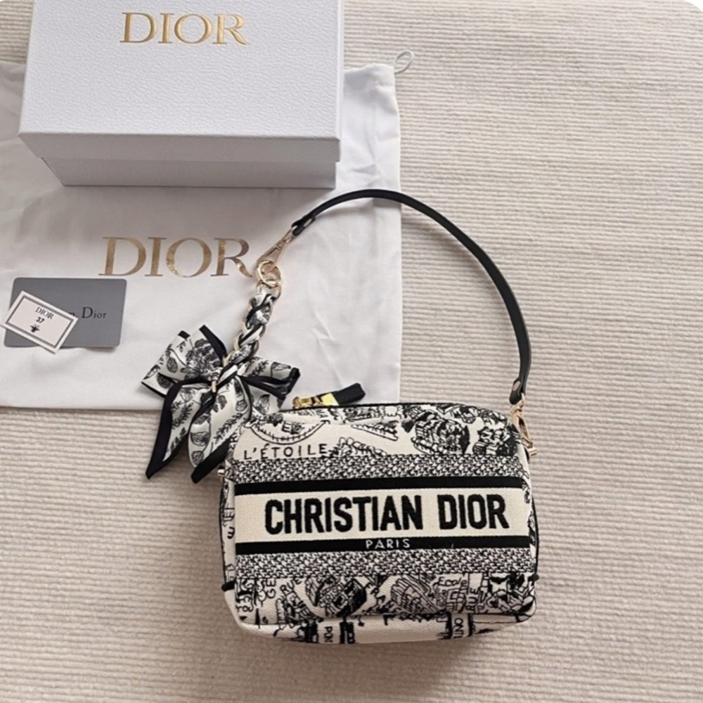 DIOR Beauty Cosmetic Bag Converted to Crossbody; Includes 2 Straps